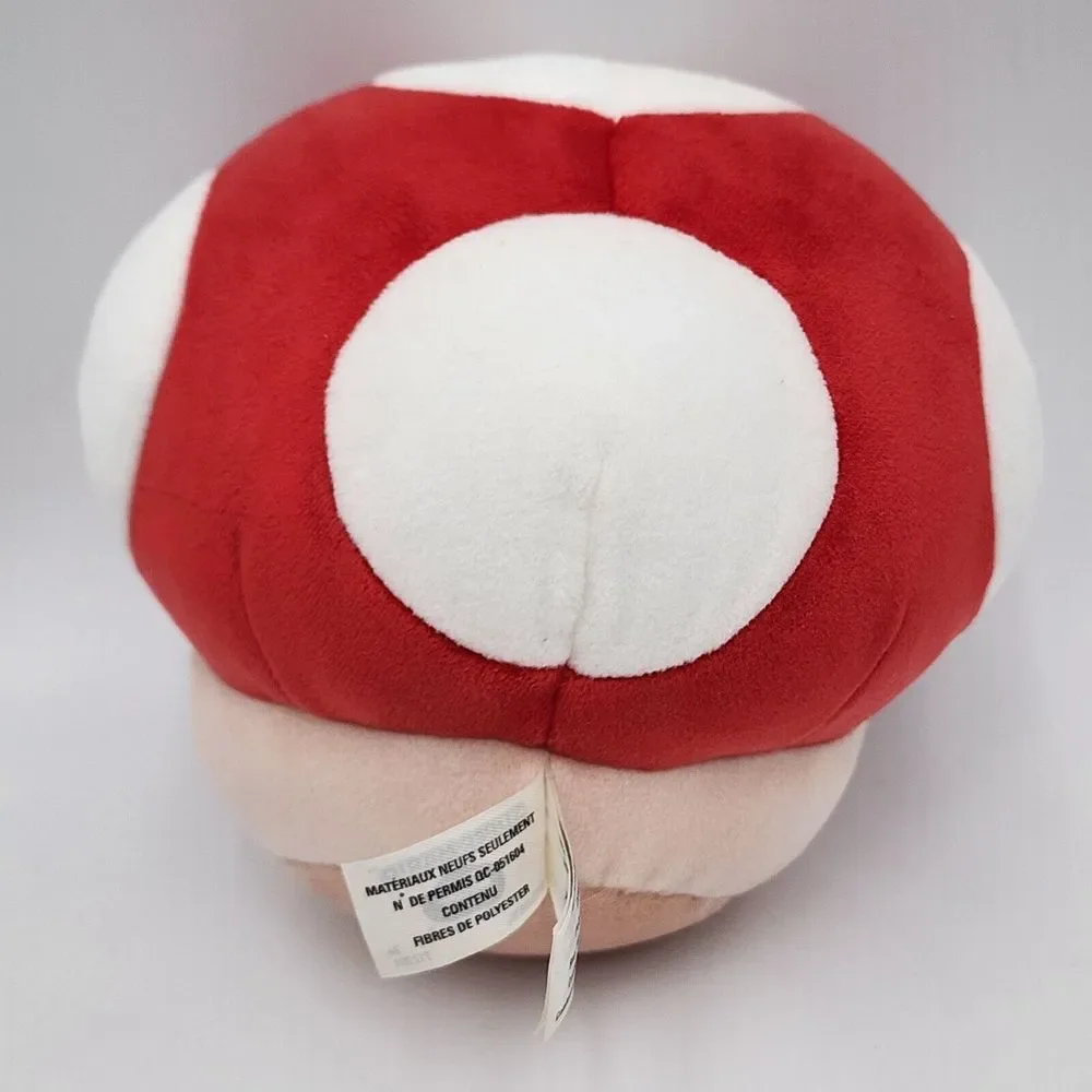 Super Mario Bros Kart Red 1UP Mushroom Plush Stuffed Toy Tomy Club Mocchi 6 Inch